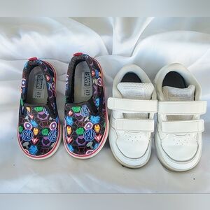 Adidas Toddler Shoes Size 8K + Baby GAP Marvel Avengers Slip On Size 8 Bundle Ki